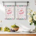 thumbnail image 3 of Pink Flamingo Kitchen Towels Set of 4, Tropical Botanical Summer Flower Rustic Absorbent Dish Towels for Kitchen, Microfiber Hand Towel, Quick Drying Tea Towel for Cleaning Decorative Dishcloths, 3 of 7