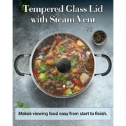 Cook N Home Professional 10.5 Quart Non stick Stock Pot with Lid, Riveted Handles, Big Soup Pot for Holiday Feasts, Stockpot with Even Heating, Induction Cookware, Oven & Dishwasher Safe, Black