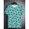 thumbnail image 3 of Camiseta con estampado gráfico de gato de dibujos animados lindo estilo kawaii para hombre, camisetas casuales para verano, ropa para hombre, tejido de poliéster ligeramente elástico, 3 of 5