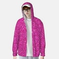 thumbnail image 2 of Fotbe Rose Red Glitter Chaqueta con Protección Solar UPF 50+ para Hombre y Mujer, Camisa con Capucha y Bolsillos-XX-Large, 2 of 7
