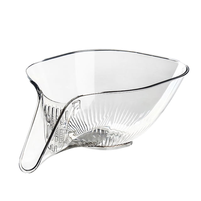 Enqiretly Wide Application Drainage Basket Funnel For Organized And Tidy Kitchen Easy clear white(pet) 1Set