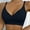 Black, variant on Jelly Bras For Women Womens Deep V Petal Bra No Underwire Soft Wireless Comfort Support Black S-Xxl