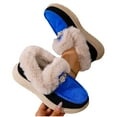 thumbnail image 4 of Dasayo Blue Women's Boots Ski Ankle Snow Winter Furry Bow Non Slip Booties Womens Shoes 36, 4 of 8