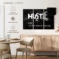 thumbnail image 5 of Elephant Stock Hustle Wall Art - Horizontal Multi Panel Canvas - Living Room Wall Decor - Inspirational And Typography Multi Panel - Black And White Decor - 65" x 42", 5 of 8