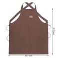 thumbnail image 6 of Unique Bargains Durable Polyester Kitchen Apron with Pockets for Cooking 26.4x30.7in Brown, 6 of 6