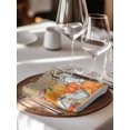 thumbnail image 6 of Orange Pumpkin Gnomes Fall Cloth Napkins Set of 8 Reusable Dinner Napkins, Branches Thanksgiving Leaves Rustic Cocktail Napkin Washable Table Napkins for Wedding/Holiday Party/Baby Shower 20"x20", 6 of 7
