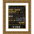 thumbnail image 1 of Wolk, Lisa 19x24 Gold Ornate Wood Framed with Double Matting Museum Art Print Titled - Wine Signs, 1 of 4