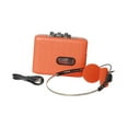 thumbnail image 2 of Kokiya Cassette Player Compact Sturdy with Headphones Lightweight Retro for Outdoor Orange, 2 of 9