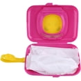 thumbnail image 2 of Jinsinto Boîte de Lingettes Humides, Distributeur de Lingettes Humides Portable pour Bébé, Étui Réutilisable pour Poussette, Pratique pour Voyage (Blanc+rose), 2 of 5
