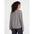 thumbnail image 4 of Scenario Women's and Women's Plus Relaxed Tee with Long Sleeves, Sizes XS-4X, 4 of 6