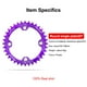 thumbnail image 2 of Chainset Bicicleta Bicicleta redonda Cadena de bicicleta Cadena de cadena Reemplazable Aleación de aluminio Anti-gota Ligero Ligero Ciclismo Diente Placa Individual Púrpura 32T Eigraketly OD003273-17, 2 of 7