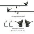 thumbnail image 3 of MERIVILLE 3/4" Diameter Farmhouse Single Window Treatment Curtain Rod, Bird Finials , 28"-48", Burnt Gold, 3 of 5