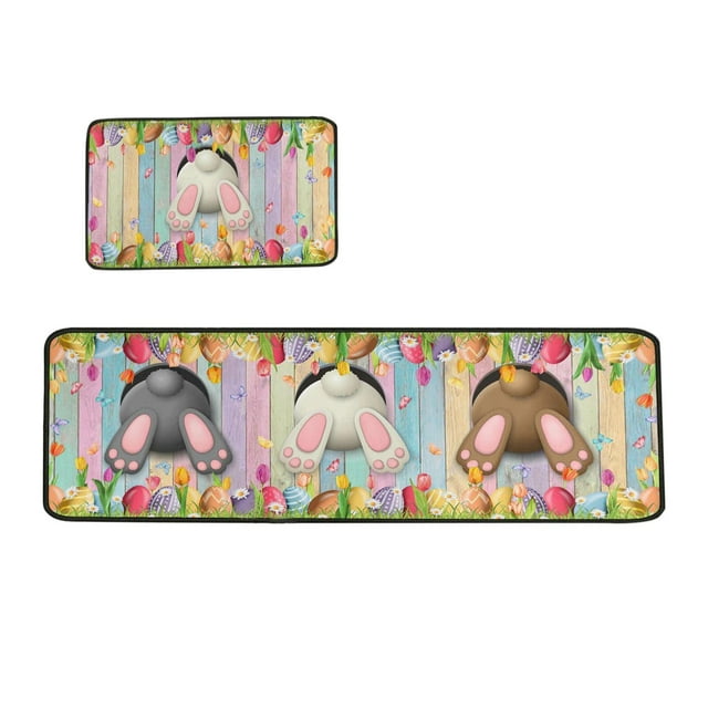 Hearth & Gear Easter Themed 2 Piece Rug Set Easy To Clean For Home Decoration Thick Throw Light Rugs for Living Room Room Carpet Silk Throw Blanket Carpet for Living Room 8x10 10x10 Rugs for Living