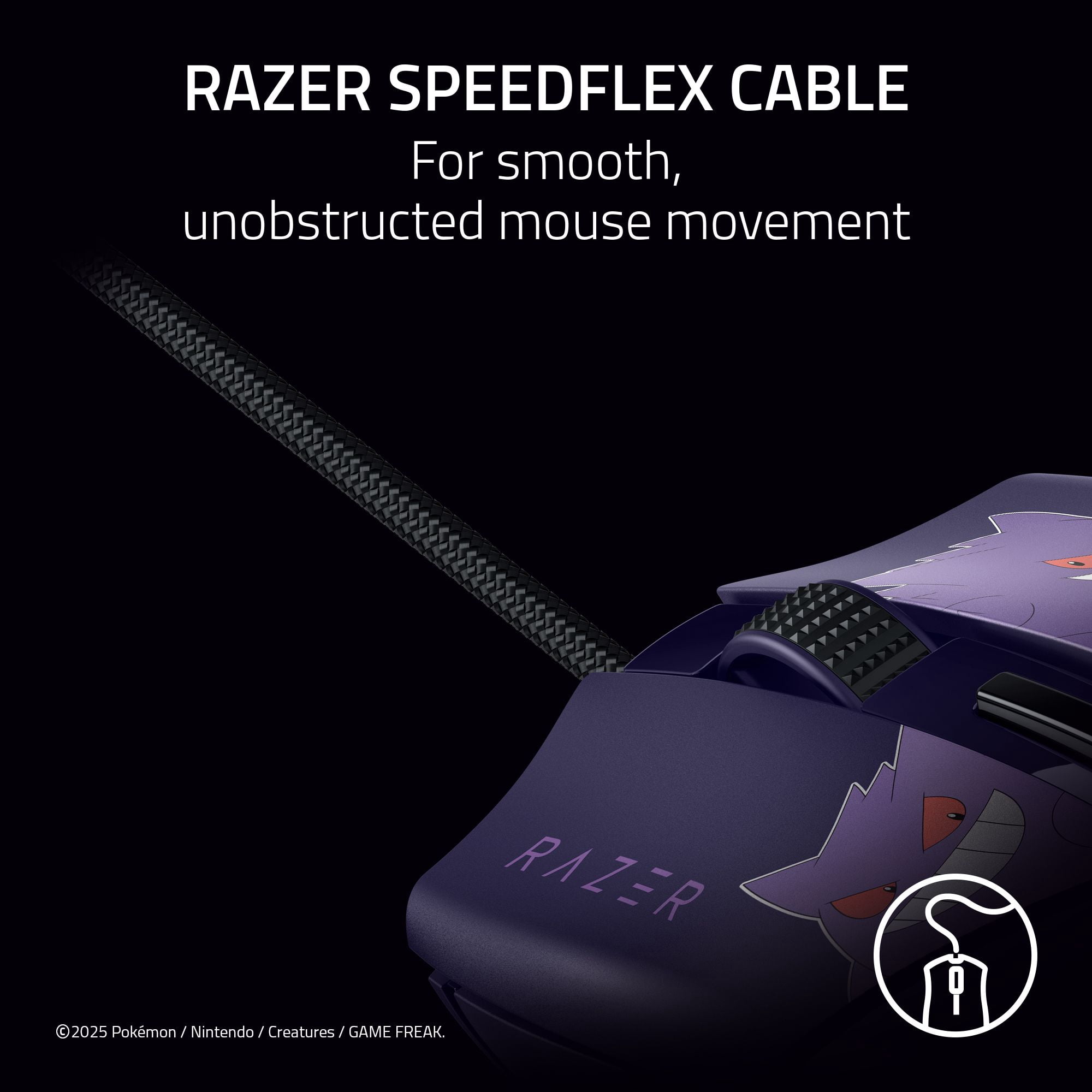 Razer Cobra Light-Weight Wired PC Gaming Mouse with Chroma RGB, Pokemon Gengar Edition