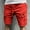Red, variant on Men's Solid Color Cargo Shorts Men Casual Drawstring Sport Short Pants Relaxed Fit Shorts with Multi Pockets
