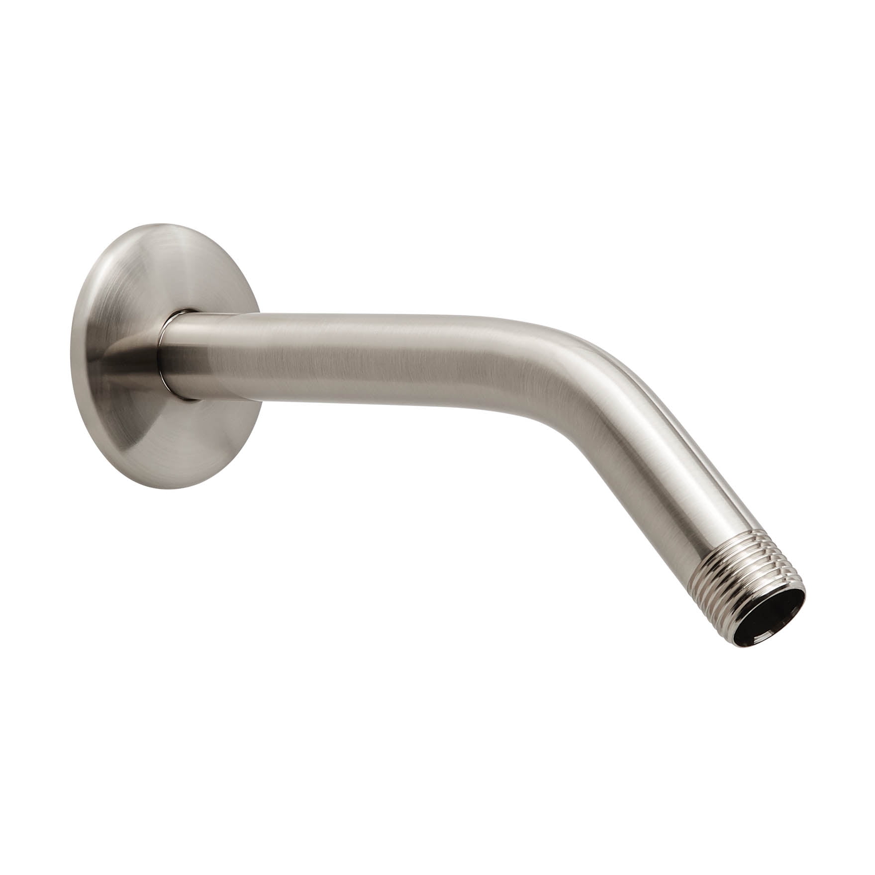 Mainstays 8-in Shower Arm and Flange, Stainless Steel Pipe, Satin Nickel