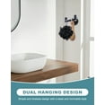 thumbnail image 2 of Wowow Shower Towel Hook for Bathroom, Stainless Steel Double Towel Hook, Wall Mount Heavy Duty Bath Robe Hook, Matte Black, 2 of 8