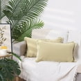 thumbnail image 6 of NOMADIC NOOK 4 Pcs Cotton Linen Decorative Throw Pillow Cover with Tassel Trim Beige 12" x 20", 6 of 6