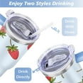 thumbnail image 5 of Strawberry Fruit 40 Oz Tumbler with Handle Lid and Straw, Stainless Steel Double Walled Vacuum Insulated Cup, Cute Anniversary Wedding Birthday Gifts Tumbler for Women Men Friends Outdoor Indoor, 5 of 7