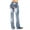 Light blue, variant on QUINDOS Womens Casual Pants Bootcut Mid Waisted Full Length Jeans Denim Relaxed Fit Pants with Pockets
