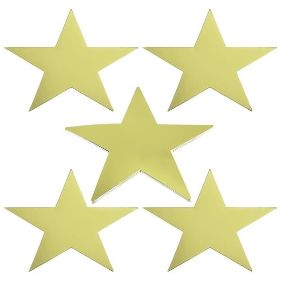 Uxcell 11" Star Cutouts, 12 Pack Star Cutout Double Printed Paper Stars for Classroom Decoration DIY Craft, Golden
