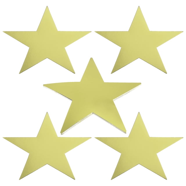 Uxcell 11" Star Cutouts, 12 Pack Star Cutout Double Printed Paper Stars for Classroom Decoration DIY Craft, Golden