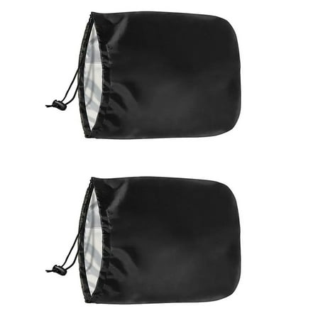 Universal Water-Repellent Car Side Mirror Covers | All-Weather Protective Covers for Trucks & SUVs | Black Fabric Covers