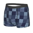 thumbnail image 2 of Wukai Blue Gingham Buffalo Check Print Men’s Underwear Breathable Boxer Briefs,&nbsp;Moisture Wicking & Breathable-XX-Large, 2 of 7