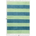 thumbnail image 3 of Casavani Handmade Blue Cotton Dhurrie Hallway & Kitchen Runner Area Rug Outdoor Kilim 2.6x4 feet, 3 of 6