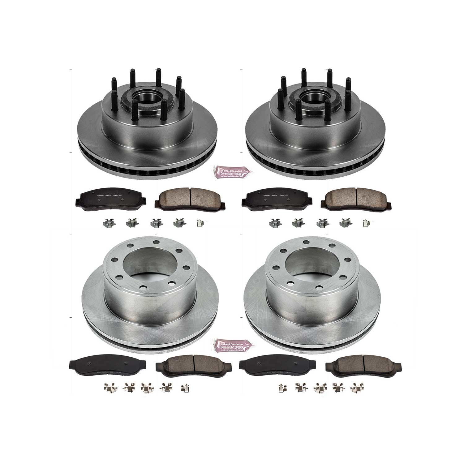 Power Stop Front and Rear Stock Replacement Brake Pad and Rotor Kit KOE5587