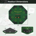 thumbnail image 3 of Costway 48" Poker Table Top - 8 Player Foldable Texas Holdem Poker Table Topper Green, 3 of 10