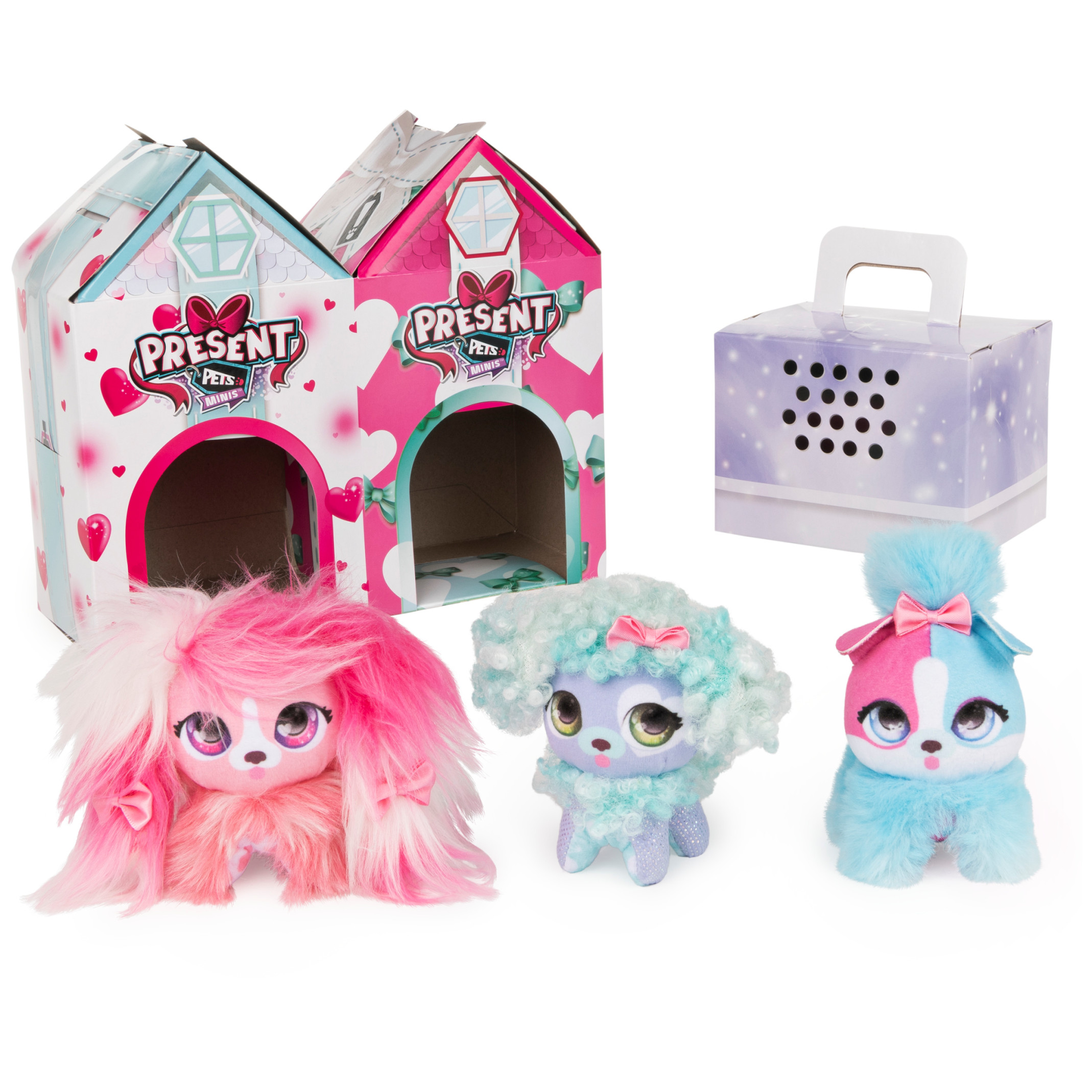 Present Pets Minis 3-Pack Fluffy BFFs, 3-inch Plush Toys