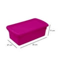 thumbnail image 4 of Juego de 5 Cajas Zapateras con Tapa Plastic Trends Modelo Miami Capacidad 5.5Lts cada una Color Fiusha 1 Pieza, 4 of 5