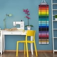 thumbnail image 3 of PENIKOKO PVC Over Door Storage Organizer Light Grey Hanging Bag with Space Saving Design, 3 of 8