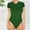 Green, variant on Fnochy Women's One Piece Bodysuits Sexy Ribbed One Piece Square Neck Short Sleeve Bodysuits
