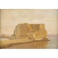 thumbnail image 2 of Christen Købke 24x18 Black Ornate Framed Double Matted Museum Art Print Titled: Castel Dell’Ovo in Naples (1839 - 1840), 2 of 5