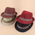 thumbnail image 7 of LNMQLPDBS Toddler Sun Hat Summer Curled&nbsp;Straw&nbsp;Cowboy&nbsp;Hat with Striped Band Boys Girls Beach-Hat Wide-Brim Sun Protection Hat with Mesh Casual Trendy for Outdoor Beach Tour, 7 of 7