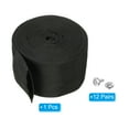 thumbnail image 3 of 2.8" 20FT Protective Hose Sleeve with Snap Fastener, Polyester Fiber Cable Cover Sheath Protection, Black, 3 of 5