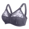 thumbnail image 2 of Gymayou Women Ultra Thin Sheer Lace Wireless Bra No Underwire Breathable Mesh Push Up Adjustable Straps Transparent Lingeries Blue 46, 2 of 4