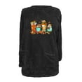 thumbnail image 4 of Blouses pour Femmes, Col Rond et Hiver, Imprimé Ample, Poche, Chaud, Manches Longues, Hauts pour Dames en Liquidation, 4 of 4