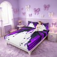 thumbnail image 3 of Homewish Princess Queen Sheets for Girls, Black Purple Bowtie Queen Sheet Sets, 4-Piece (1 Flat Sheet, 1 Fitted Sheet and 2 Pillowcases), 3 of 6
