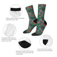 thumbnail image 3 of KLL red and green bow tie Print Cool Socks Men's Women's Crew Socks Funny Crazy Novelty Stockings, 3 of 6