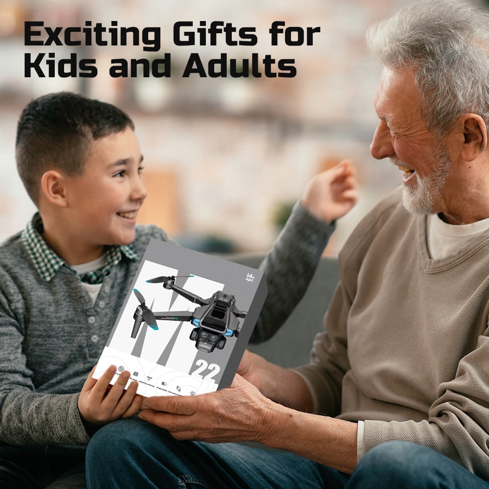 JoyStone FPV Drone with 720P HD Camera for Beginner, 720P Foldable RC Quadcopter with Brushless Motor, Optical Flow, 2 Batteries, Great Gift Toy for Kids Adults, Black