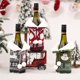thumbnail image 2 of Funda navideña para botella de vino, decoración de Mesa para el hogar, regalo de Navidad, 2020, 1 unidad, 2 of 4