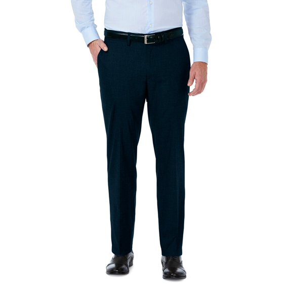 Men's J.M. Haggar Premium Tailored-Fit Stretch Flat-Front Suit Pants Navy