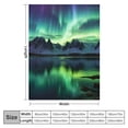 thumbnail image 4 of Pratyus Aurora Borealis Mountains Print Flannel Throw Blanket All Seasons Hand Feel Blanket 40x50in, 4 of 6