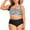 Black White Stripe, variant on Zando PLus Size Bikini Sets for Women Tummy Control High Waisted Women's Bankini Swimsuits 2 Pieces Swimsuits for Big Busted Women with Ruched Black White Stripe 3XL