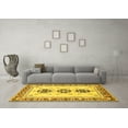 thumbnail image 3 of Ahgly Company Indoor Square Abstract Yellow Modern Area Rugs, 5' Square, 3 of 4
