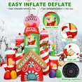 thumbnail image 3 of GVDV 10 FT Christmas Inflatable Candy Castle with Santa, Reindeer, Penguin, and Gingerbread - LED Lit Outdoor Yard Decoration, Perfect for Holiday Season, 3 of 6