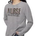 thumbnail image 2 of Anesthetist Nurse Leopard Print Long Sleeve Shirt Unisex 4X-Large Grey, 2 of 5